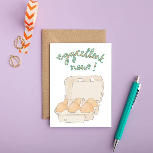 Eggcellent News Greeting Card | Celebration | Congratulations