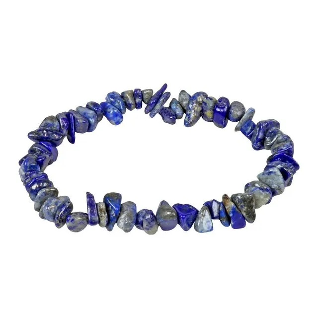 Gemstone Chip Stretch Bracelet, Lapis Lazuli