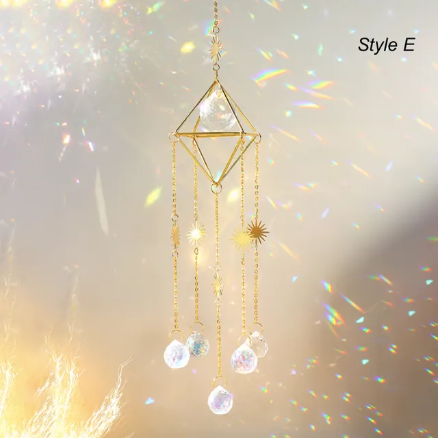 Chandelier Crystal Prism Suncatcher Hanging, Style E - Ball