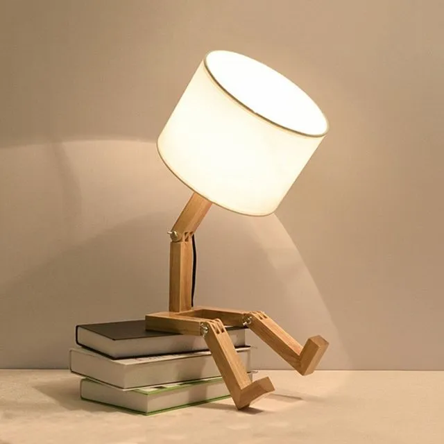 Robot Bedside Lamp - Cold White Light