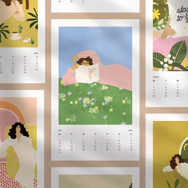 2023 Illustrated Calendar by Alja Horvat - Monthly calendar, Wall Art
