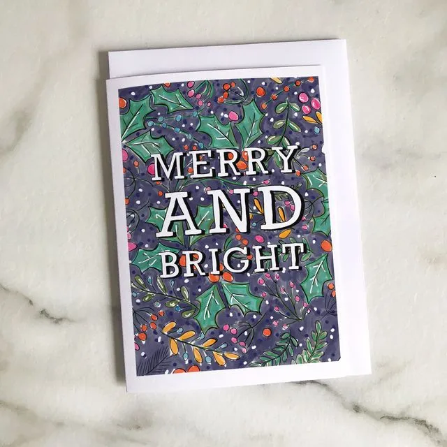 Merry and Bright Christmas card