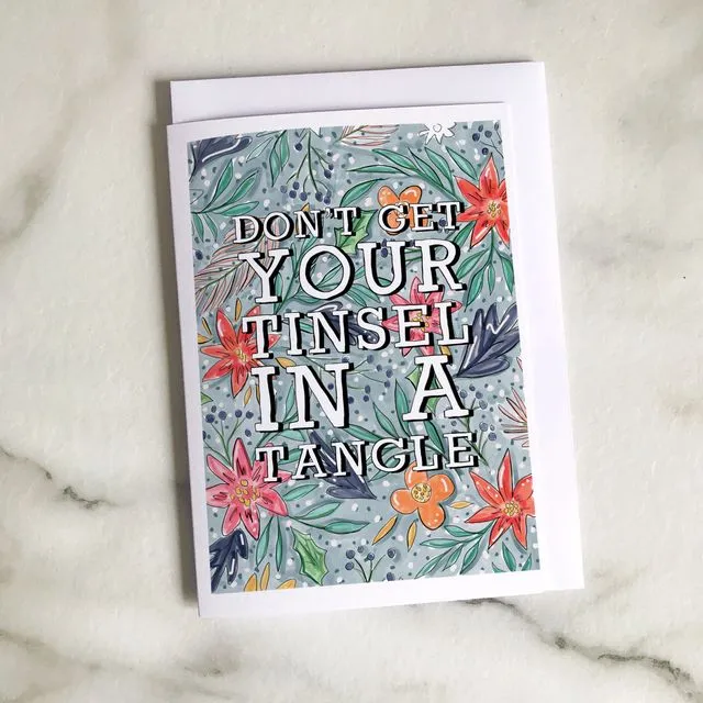 Don't Get Your Tinsel in a Tangle Christmas card