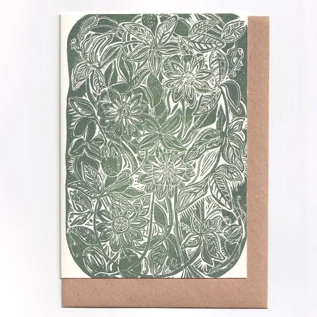 Passionflower Plant Greeting Card