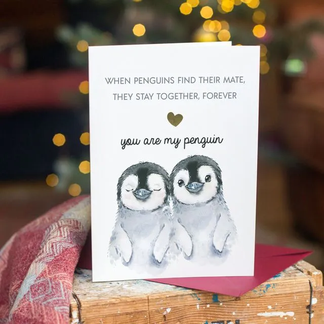 You're My Penguin Anniversary Card