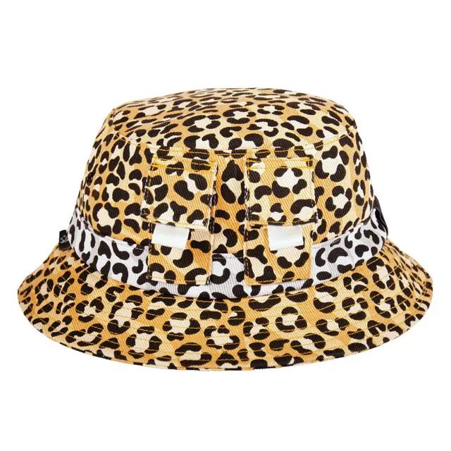 Tropics Leopard Denim Bucket Hat - Leopard