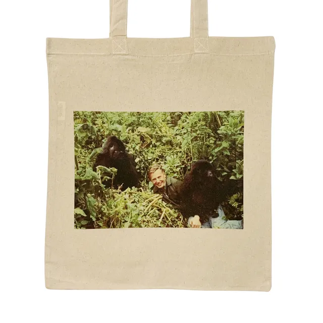 David Attenborough Tote Bag with Gorillas Documentary TV BBC
