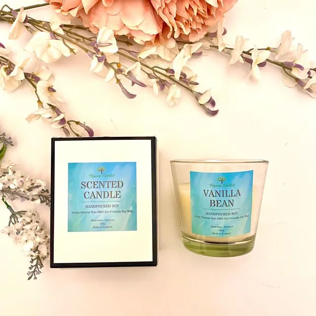 Eco-Friendly Vanilla Bean Scented Candle