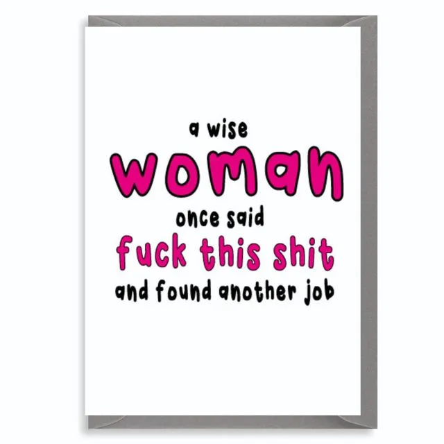 A wise woman job card - N25