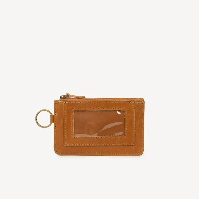 Leather Mini Keychain Wallet - Camel (Copy)