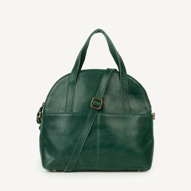 Halfmoon Handbag - Green Pea
