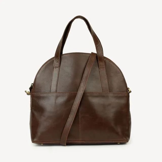 Halfmoon Handbag - Heritage Brown