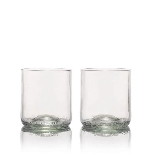 Rebottled Short Tumbler 2-Pack Clear - 2 Short glasses - 175 ml