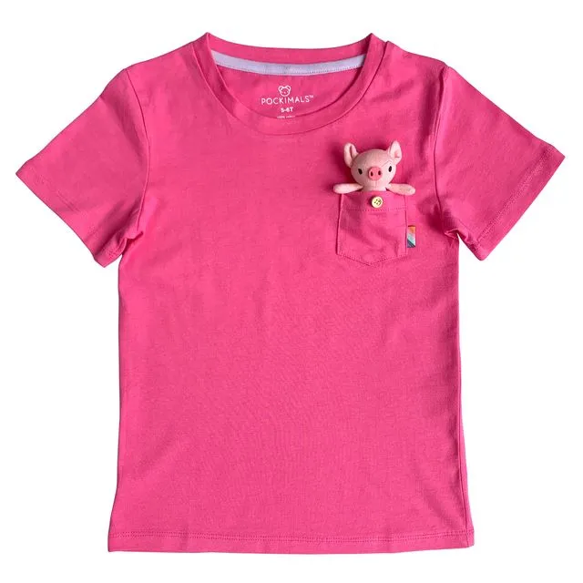 Little Kid Hot Pink T-Shirt (Animal Sold Separately)