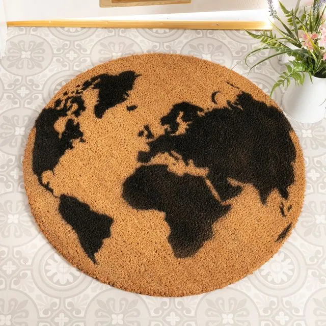 Globe Round Doormat