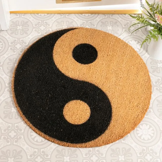 Circle Yin Yang Round Doormat