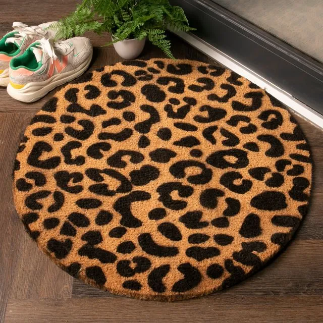Leopard Round Doormat