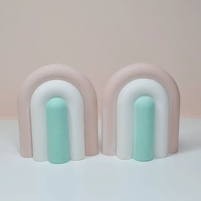 Arch Bookend Pair - Marshmallow