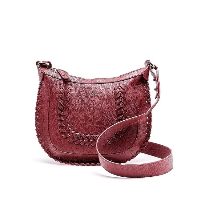 ALARA Crossbody Bag in Burgundy Leather
