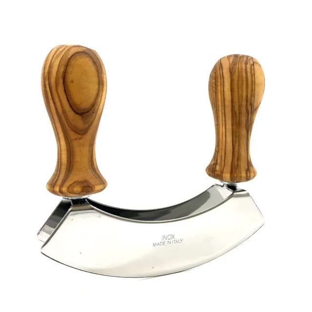 Chopping knife with turned handles