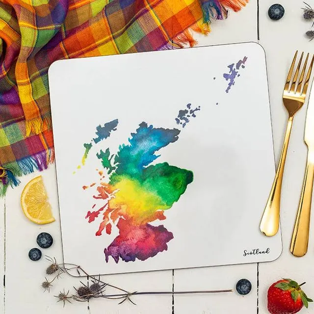 Scotland Watercolour Map Table Mat