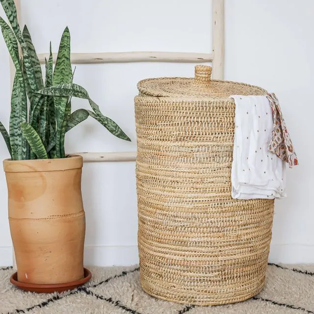 bohemian style handcrafted laundry & storage basket