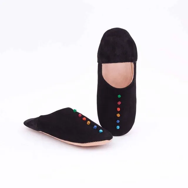 Handmade Black babouche slippers