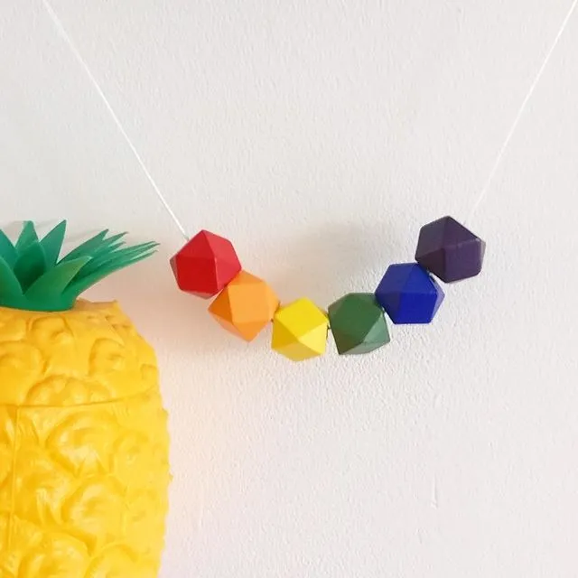 Gay Pride Necklace | Geometric necklace | Statement Necklace