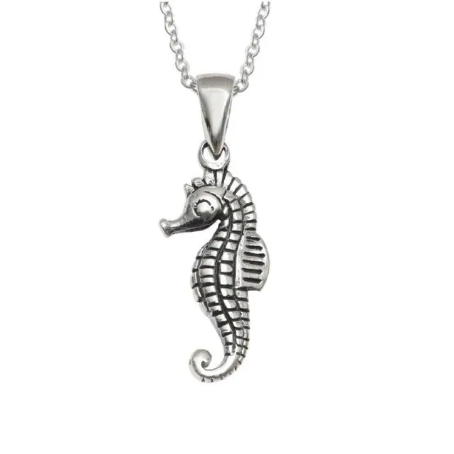 Pretty Double Sided Seahorse Necklace