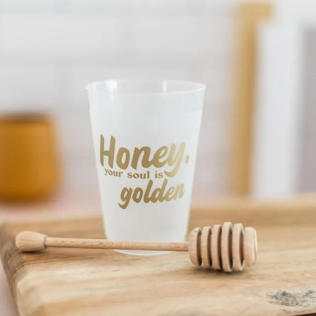 Honey Your Soul is Golden Plastic Cup