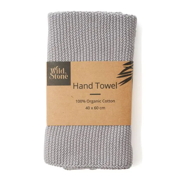 Hand Towels - 100% Organic Cotton (Dove-Grey)