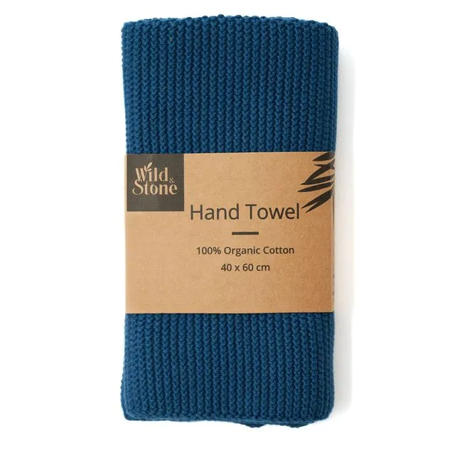 Hand Towels - 100% Organic Cotton (Ocean)