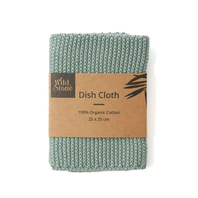 Dish Cloths - 100% Organic Cotton (Moss-Green)