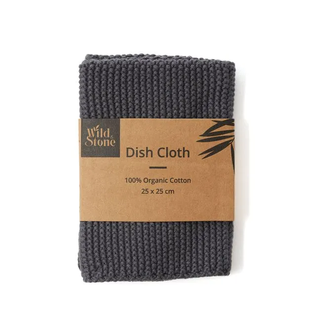 Dish Cloths - 100% Organic Cotton (Slate-Grey)