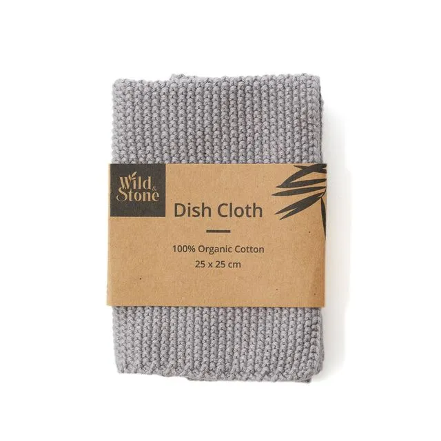Dish Cloths - 100% Organic Cotton (Dove-Grey)
