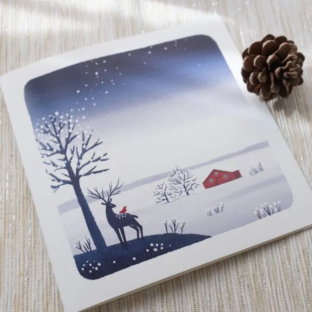 Christmas folded greeting card