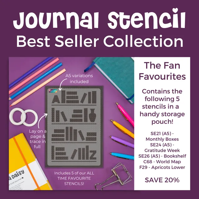 The Bestseller Collection; Fan Favourites Journal Stencil Set