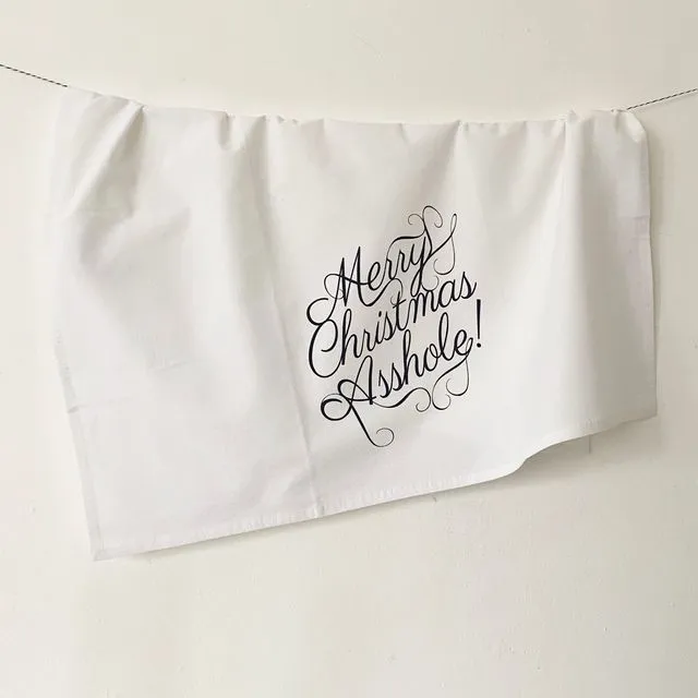 Merry Christmas Asshole Kitchen Towel