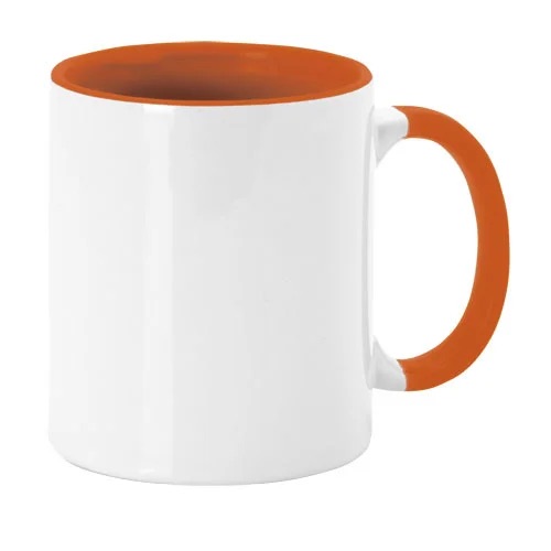 11oz Orange Inner & Handle Mug
