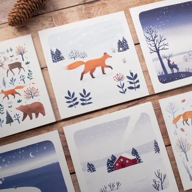 Christmas Cards Bundle: 10 designs x 5 cards
