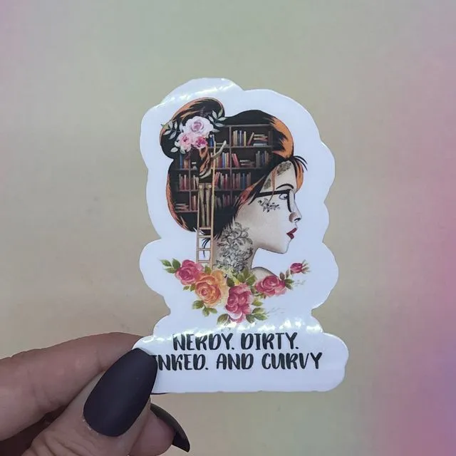 Nerdy Dirty Inked and Curvy Sticker