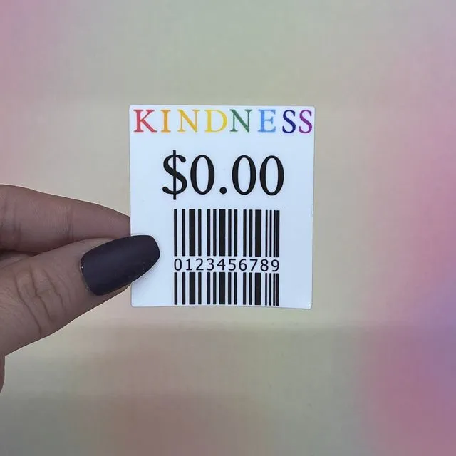 Kindness Barcode Sticker