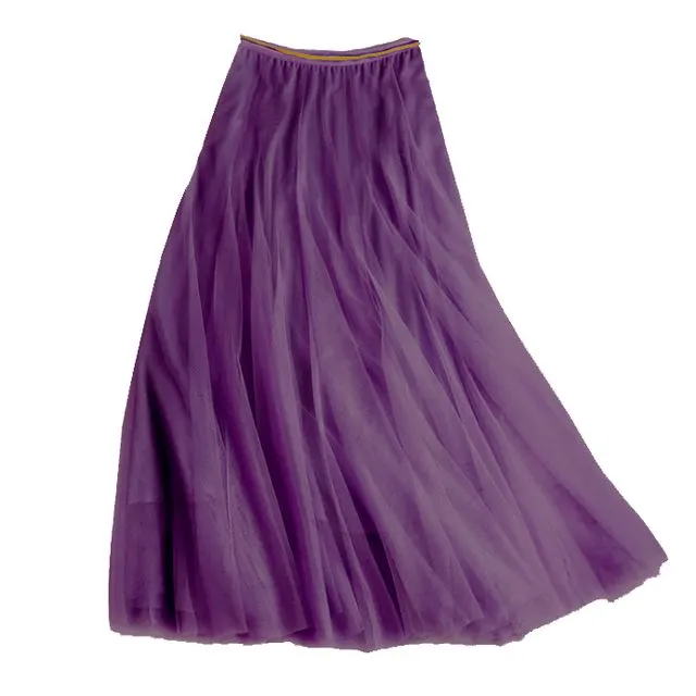 Tulle Layer Skirt in Indigo Purple Size Small