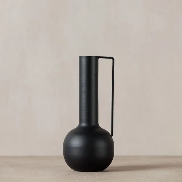 Mona Black Metal Vase