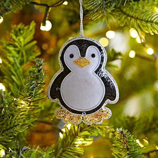 Beaded Penguin Christmas Decoration