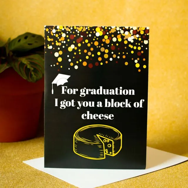 Cheesy pop-up graduation card. On to grate things! Handmade.