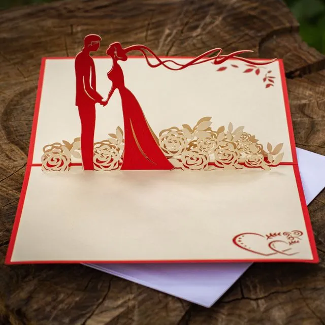 3D Pop-up wedding card