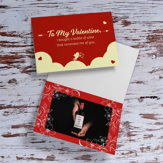 You had me at merlot! Wine love card for Valentine's Day!