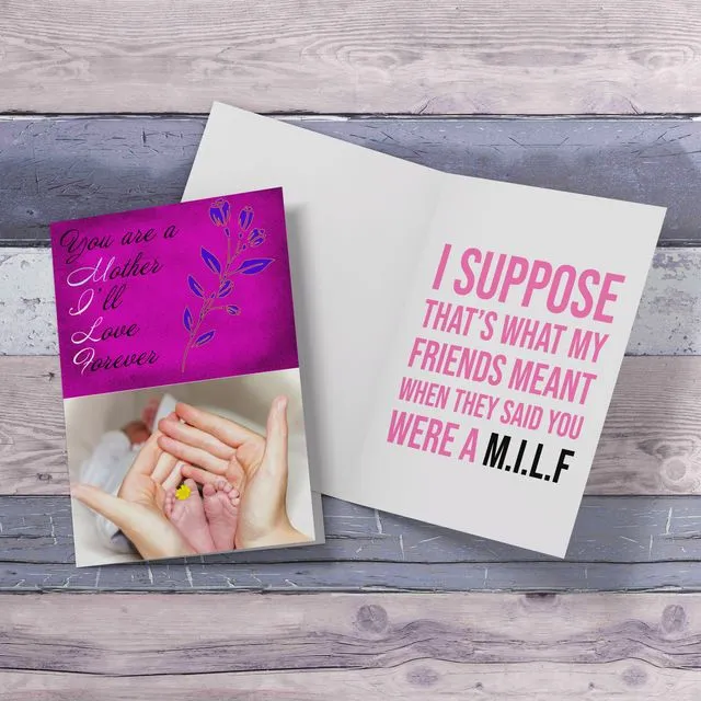Hilarious M.I.L.F card for mother's day or to make mom smile