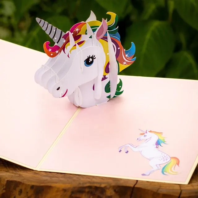 Magical 3D Unicorn Pop-up Card for girls' birthday!